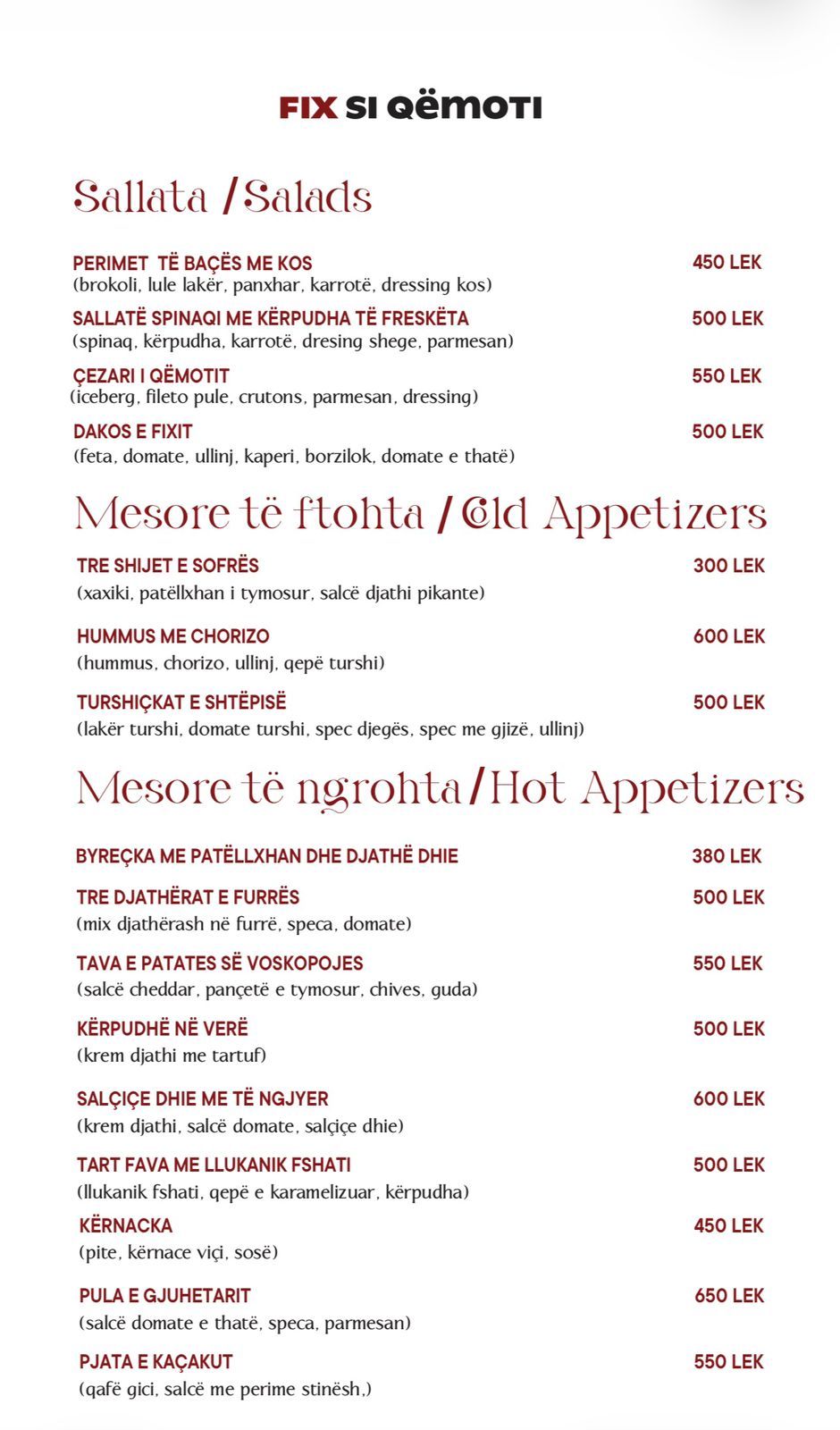 Fix si Qëmoti Korçë